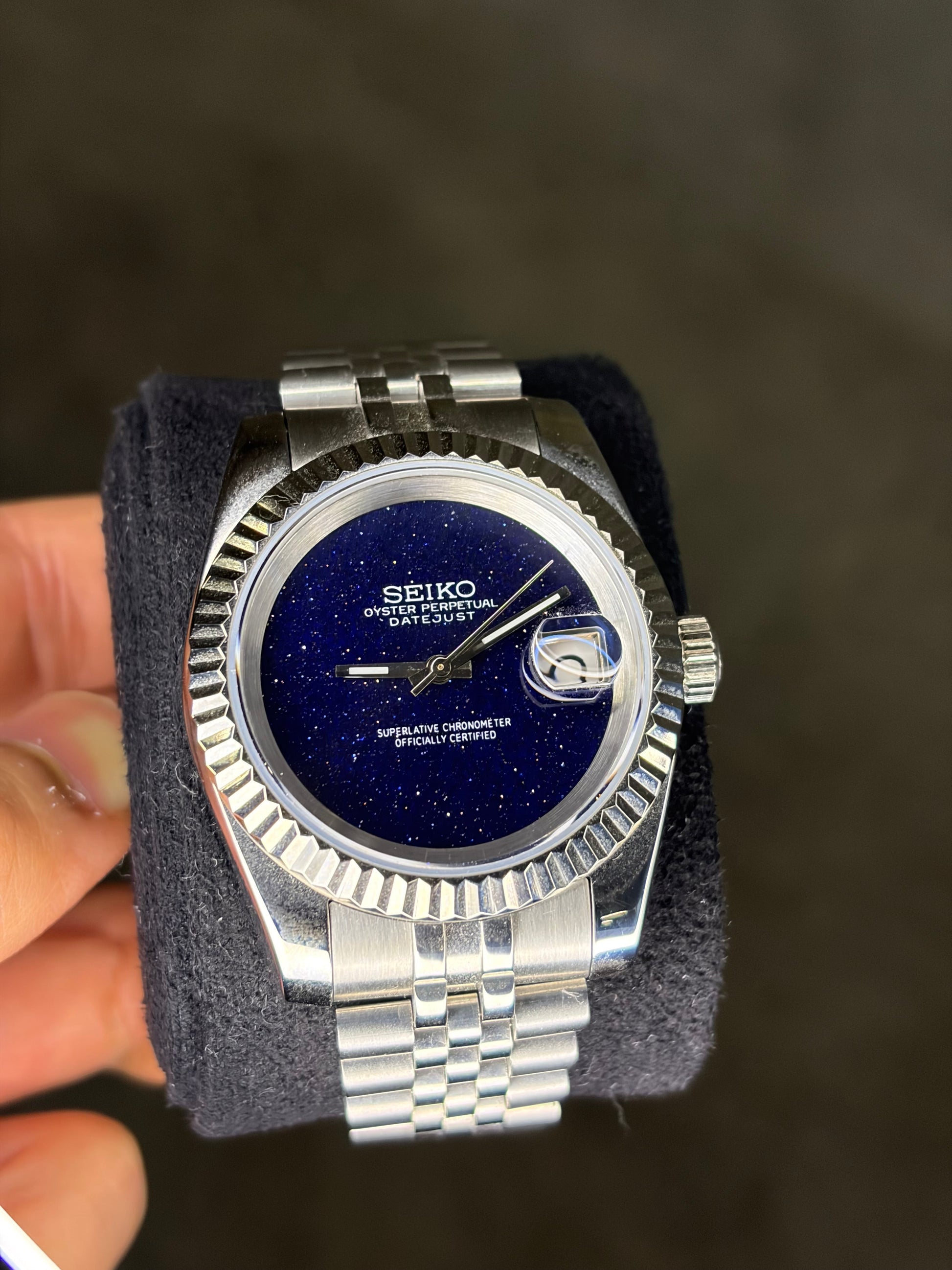 Galaxy dial Datejust Seiko Mod — Vue arrière