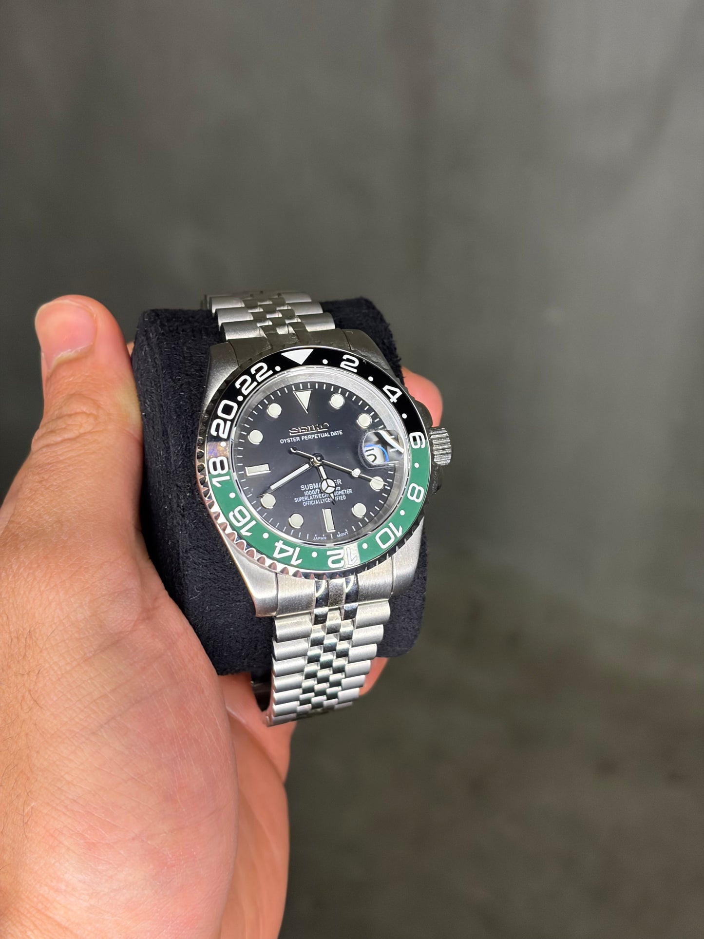 Sprite GMT Master II Seiko Mod — Détail bracelet