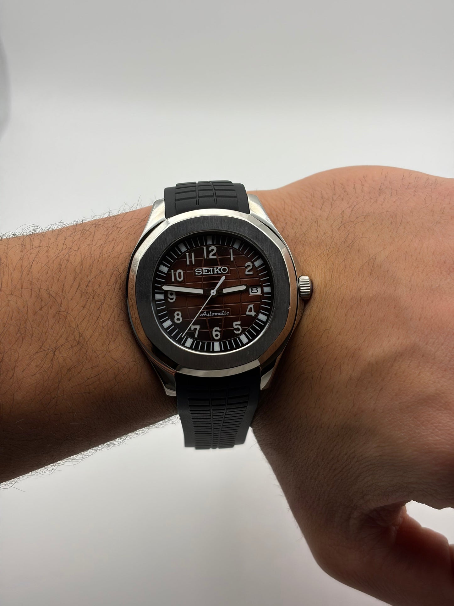 Aquanaut brown dial Seiko Mod — Au poignet