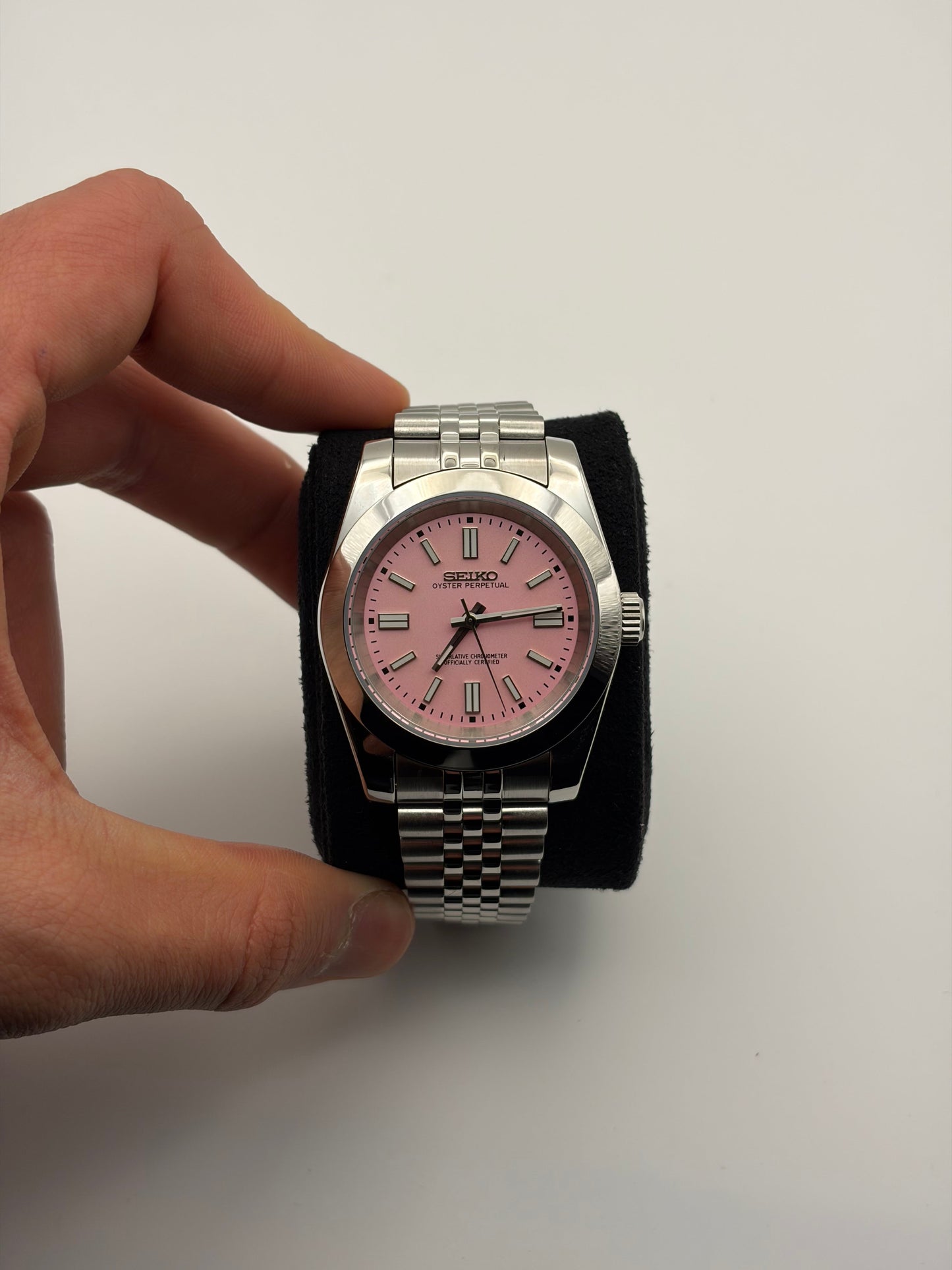 Oyster perpetual Pink Seiko Mod — Détail bracelet