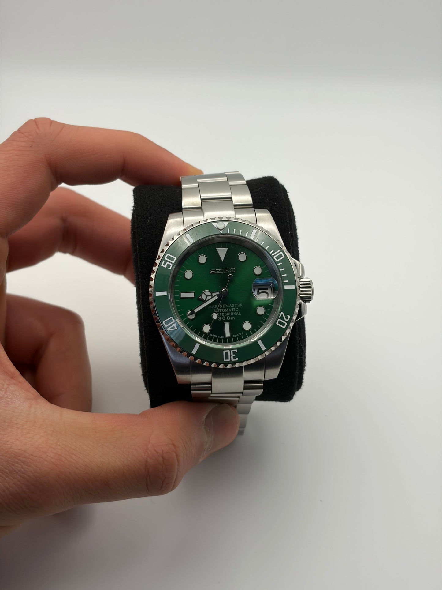 Submariner Money Green Seiko Mod — Détail bracelet