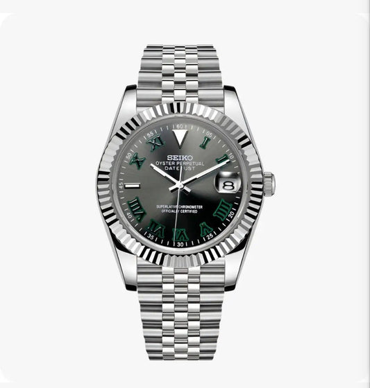 Wimbledon datejust Seiko Mod — Vue de face