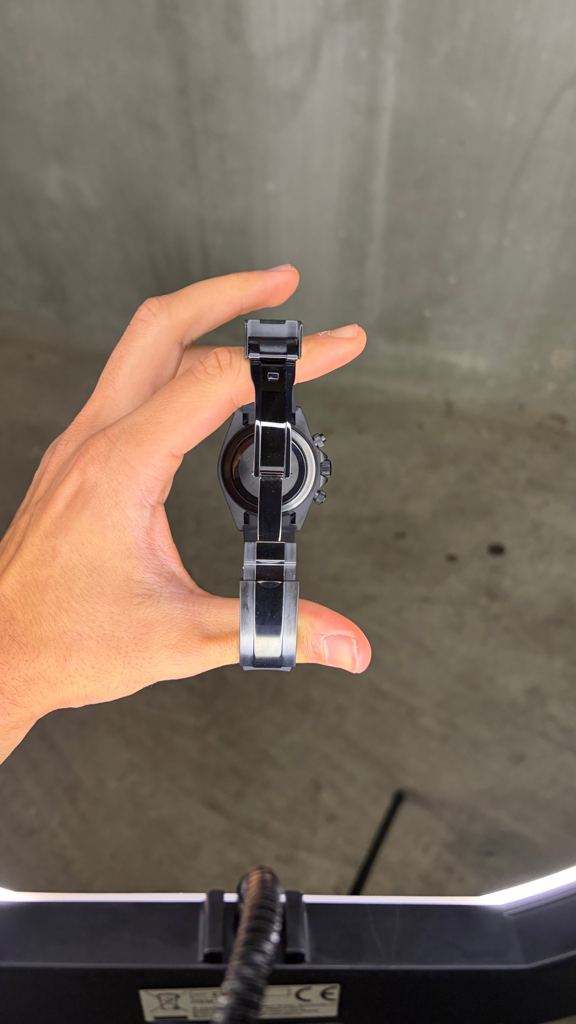 Full Black Oysterflex Daytona Seiko Mod — Détail bracelet