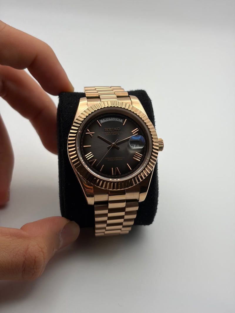 Seiko Mod Smoke dial Daydate