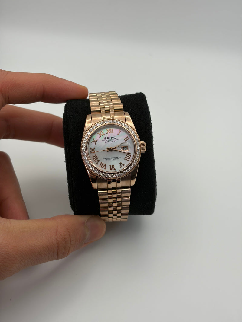 Seiko Mod Datejust Mother Of Pearl