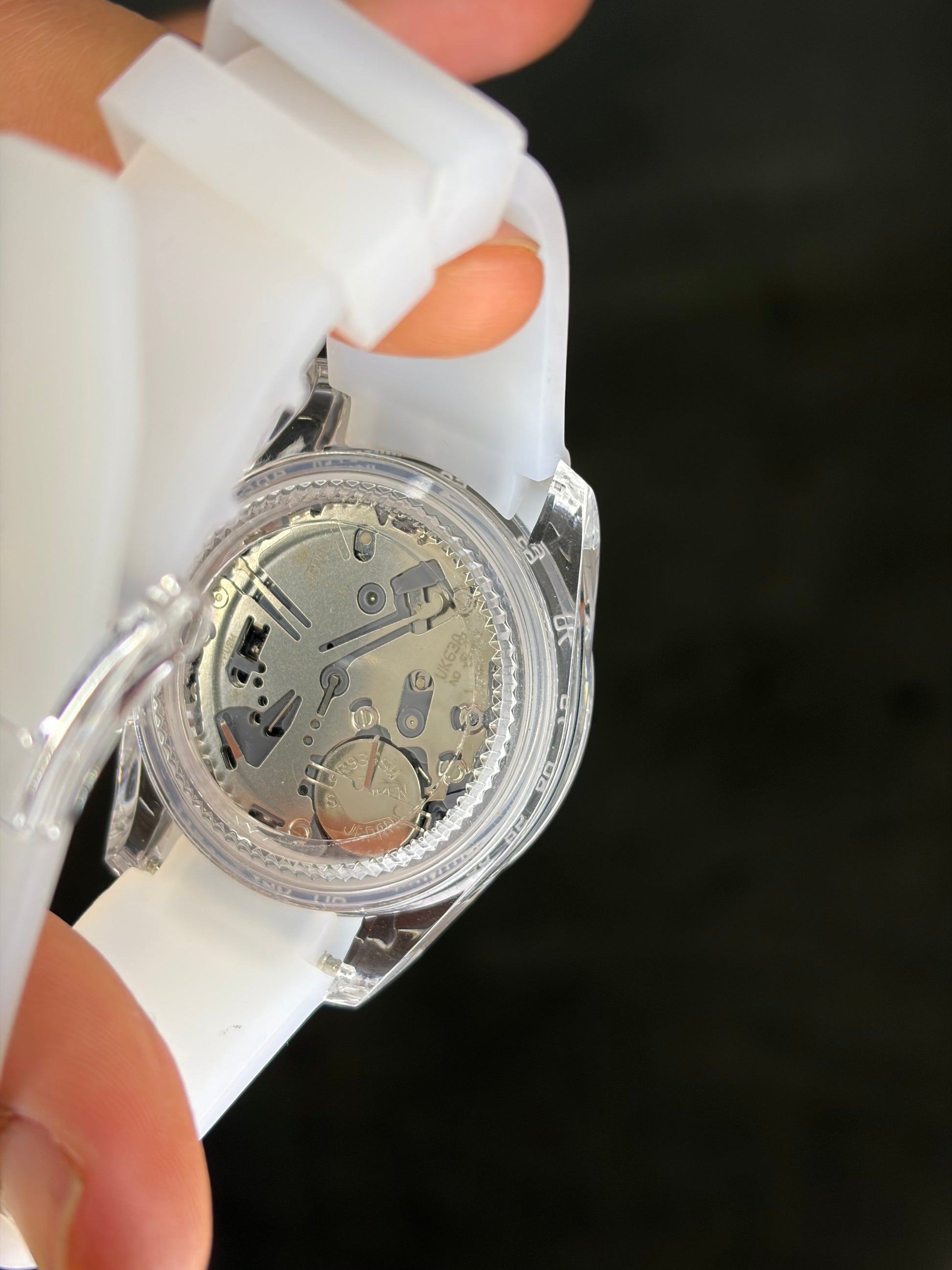 Clear case & Meteorite dial Daytona Seiko Mod — Vue de profil