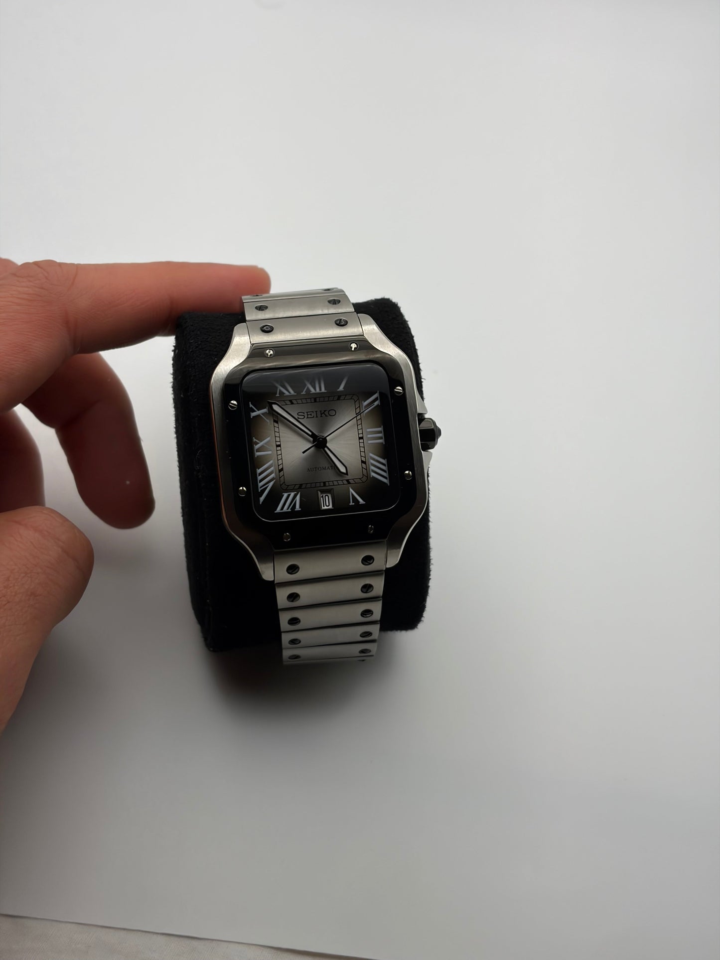 Santos Smoke Dial Seiko Mod — Vue de profil