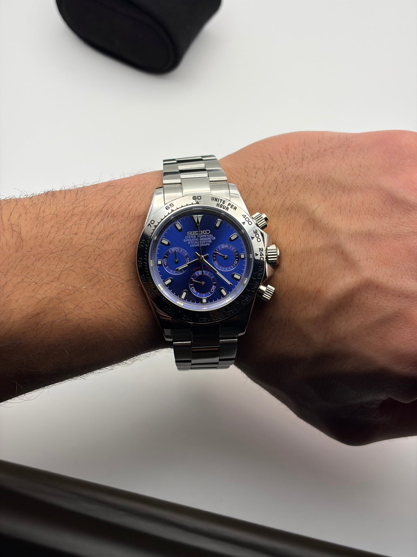 Daytona Ocean Blue Seiko Mod — Au poignet