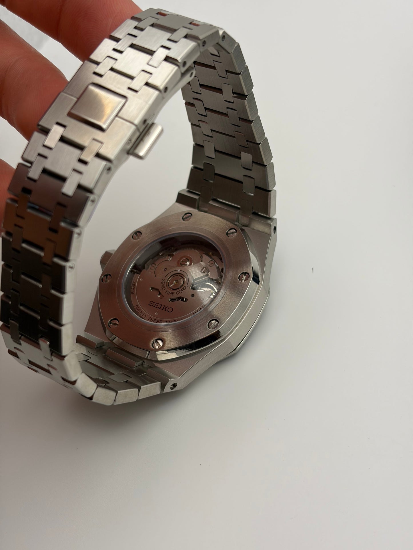 Royal Oak Blue Arabic Numerals Seiko Mod — Détail cadran