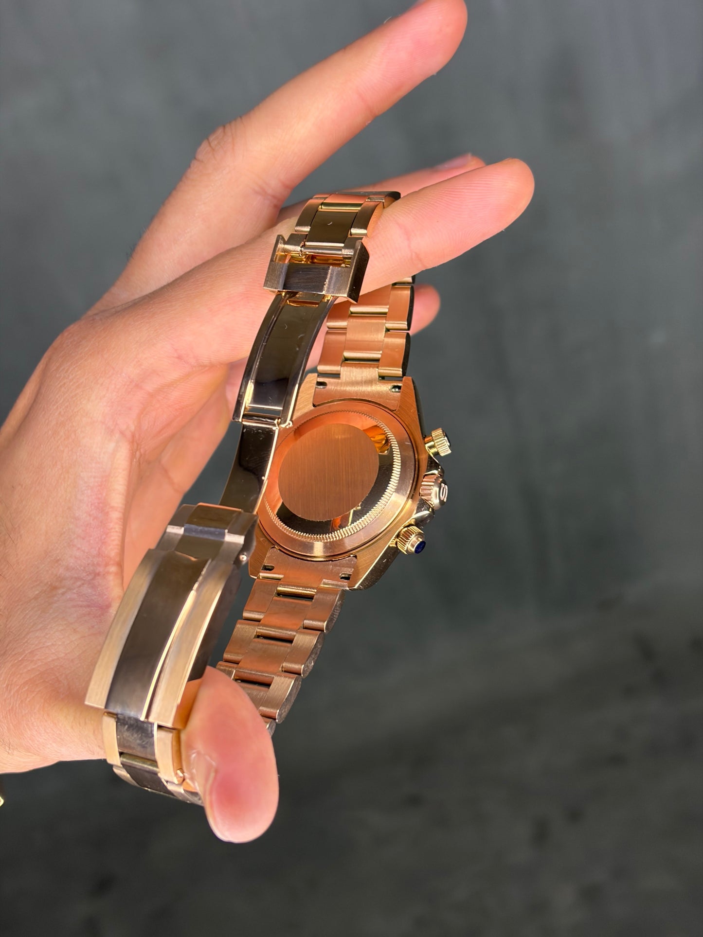 Daytona Rose Gold Black dial Seiko Mod — Au poignet