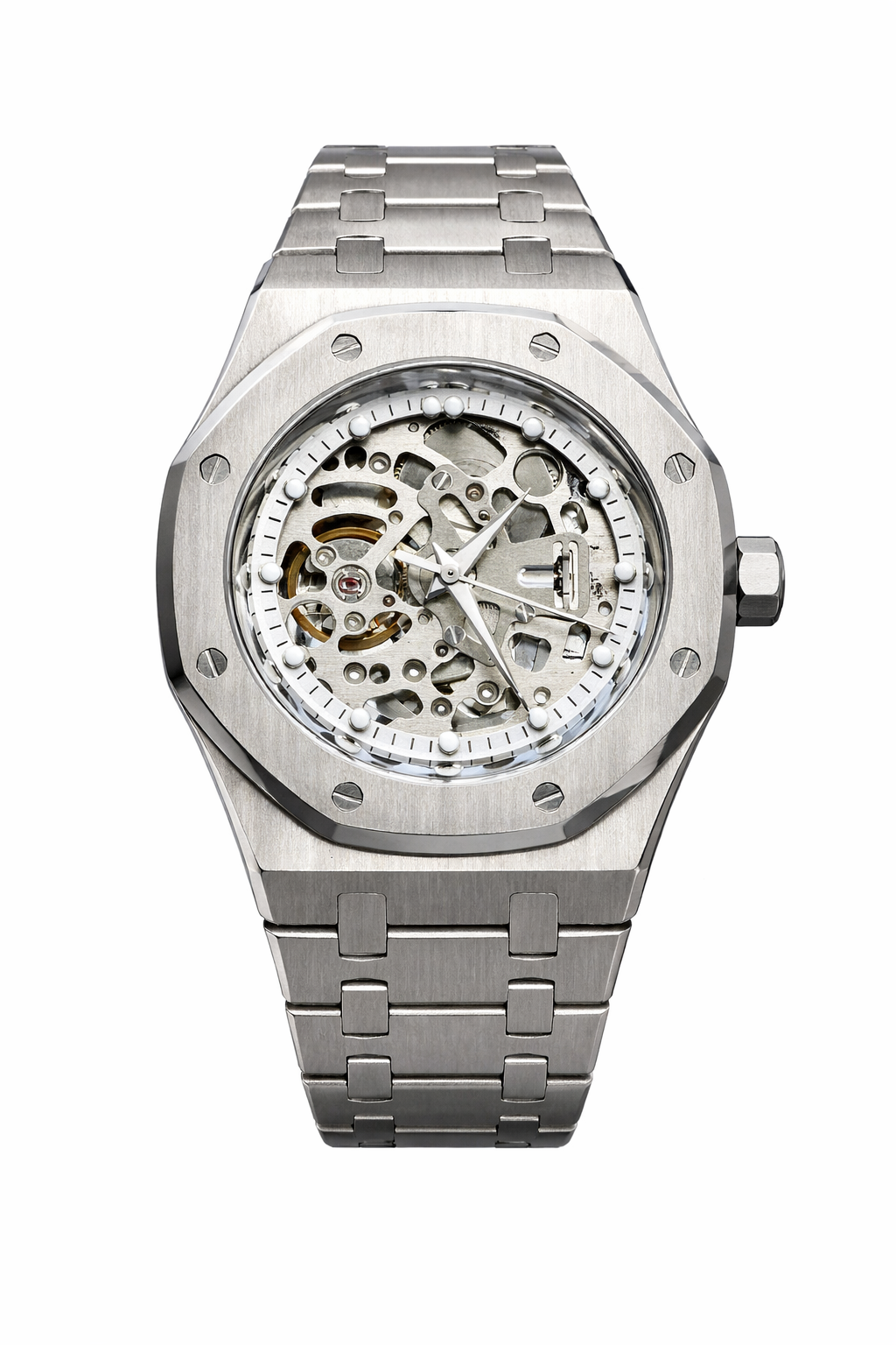 Royal Oak Skeleton Seiko Mod — Vue de face