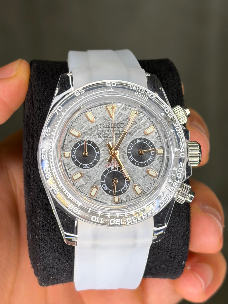 Seiko Mod Clear case & Meteorite dial Daytona