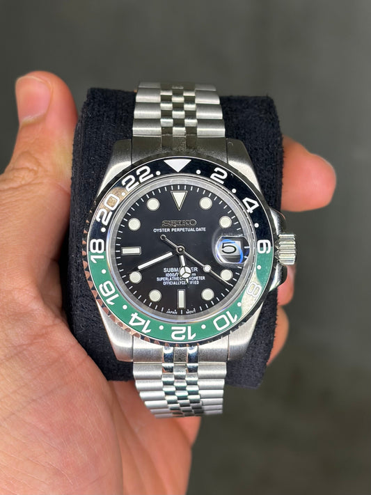 Sprite GMT Master II Seiko Mod — Détail cadran