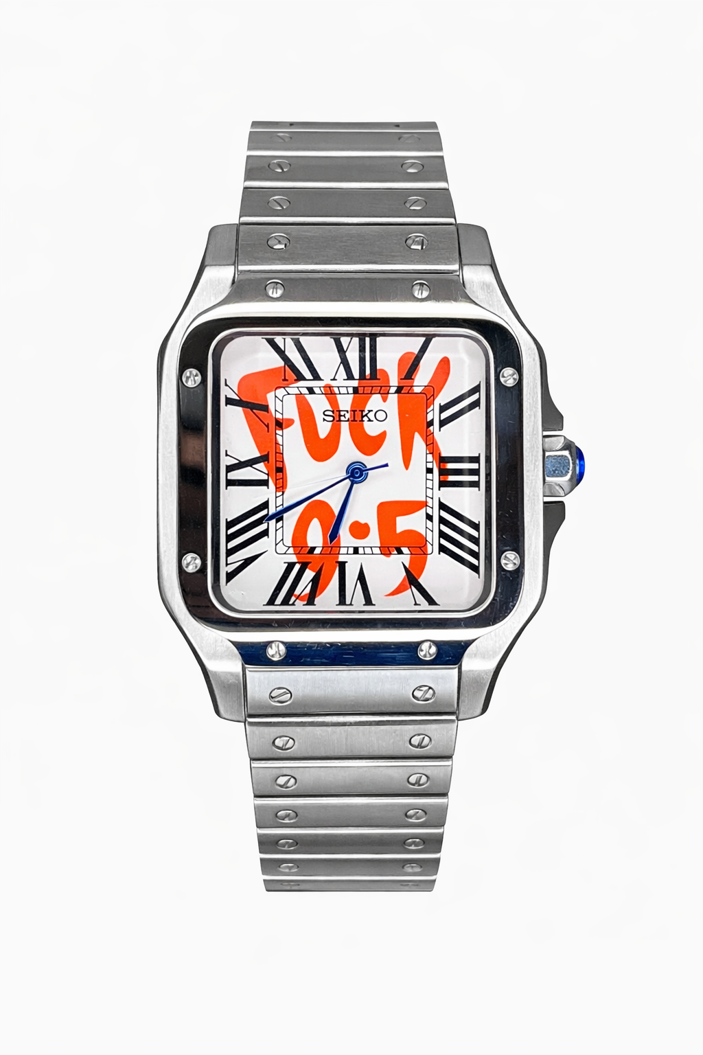 Santiko Fuck 9-5 red Seiko Mod — Vue de face