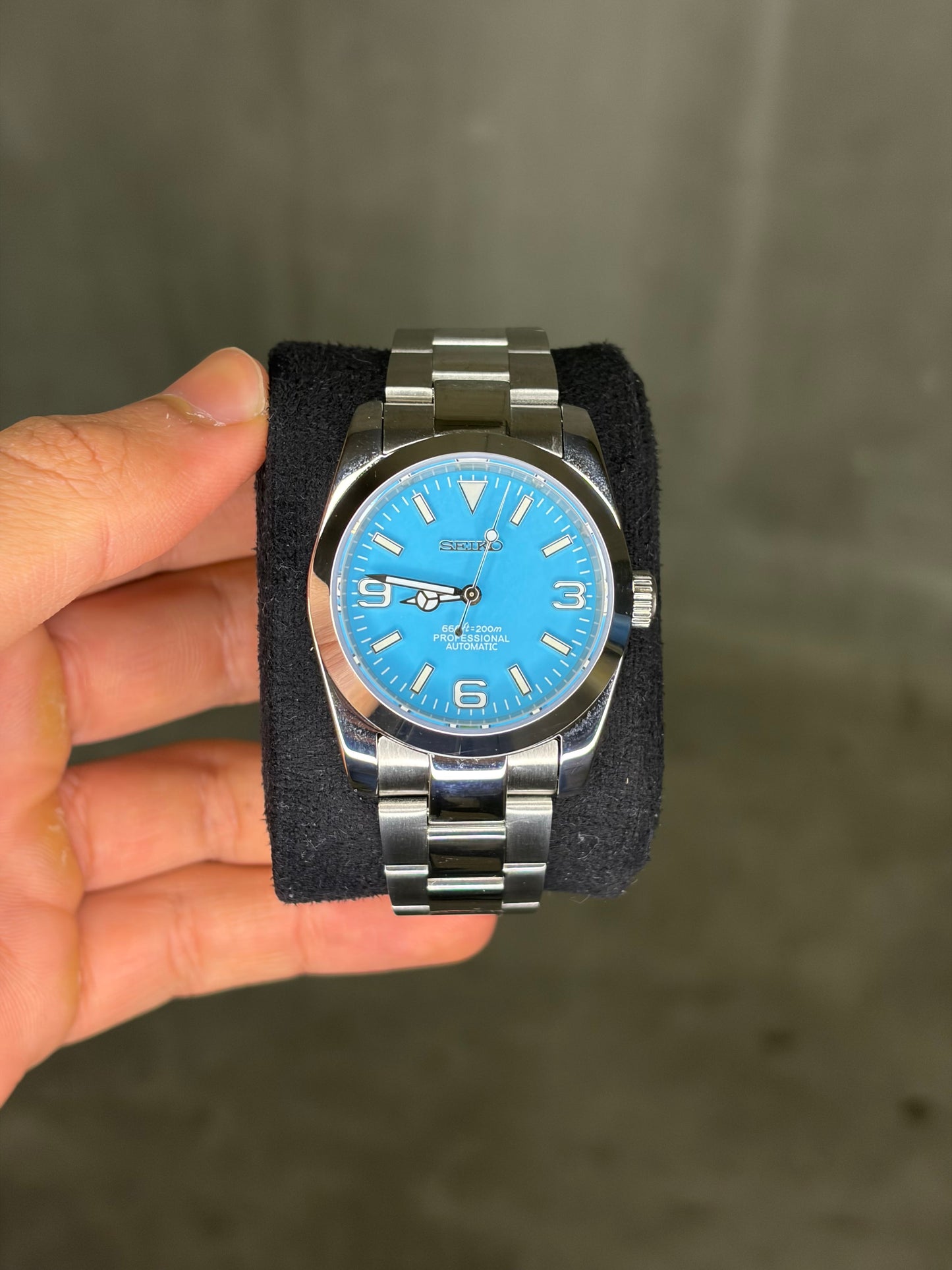 Oyster Perpetual Blue Seiko Mod — Vue arrière