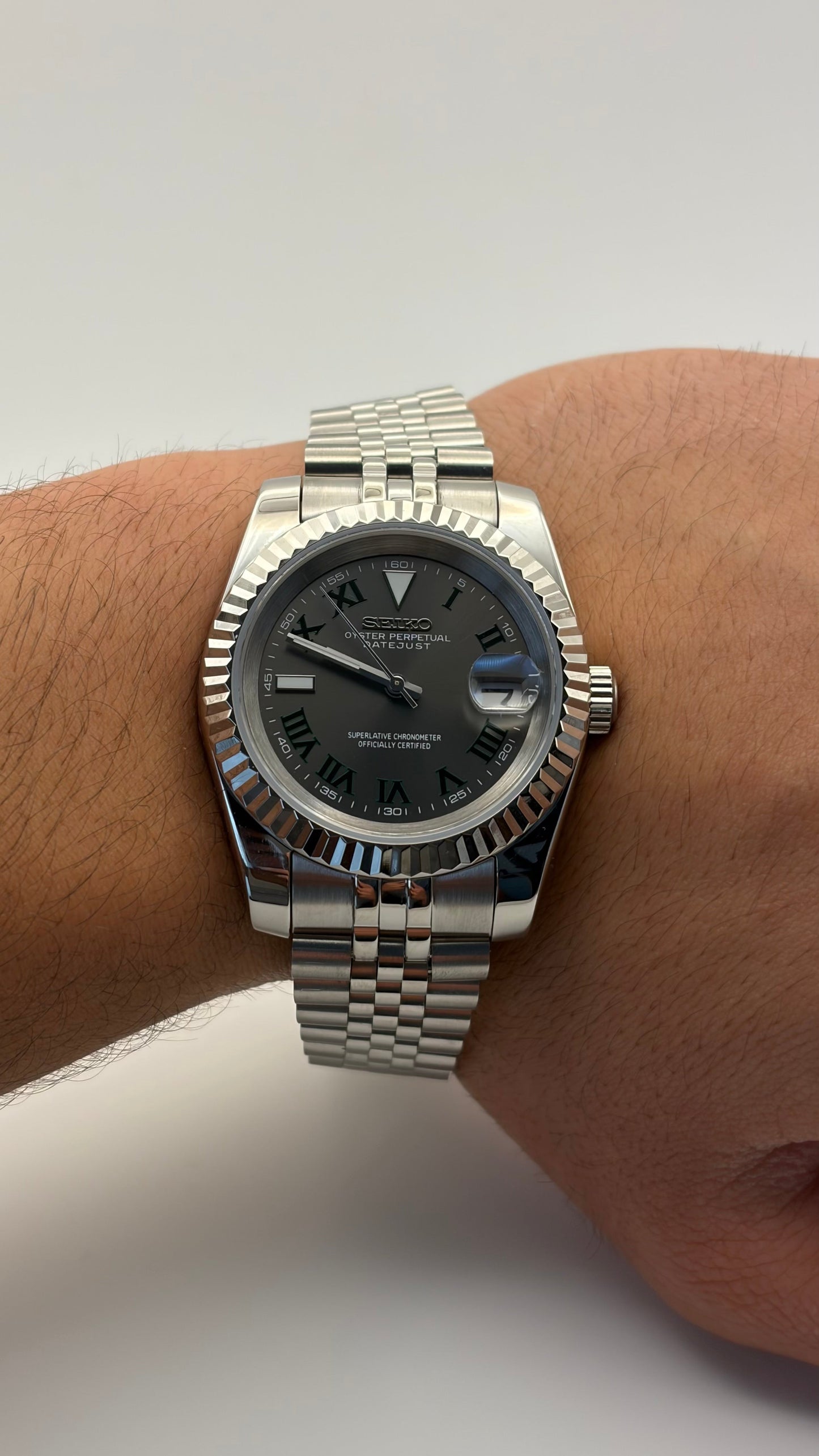 Wimbledon datejust Seiko Mod — Détail bracelet