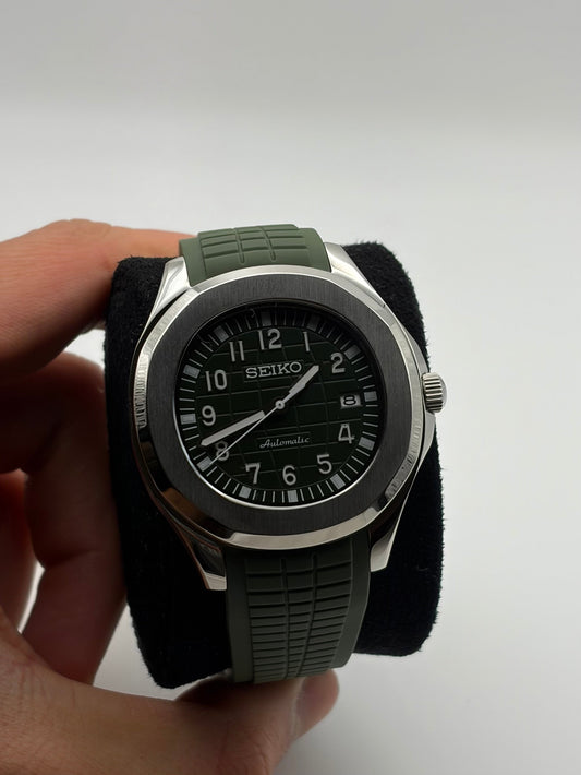 Aquanaut Green Seiko Mod — Détail cadran