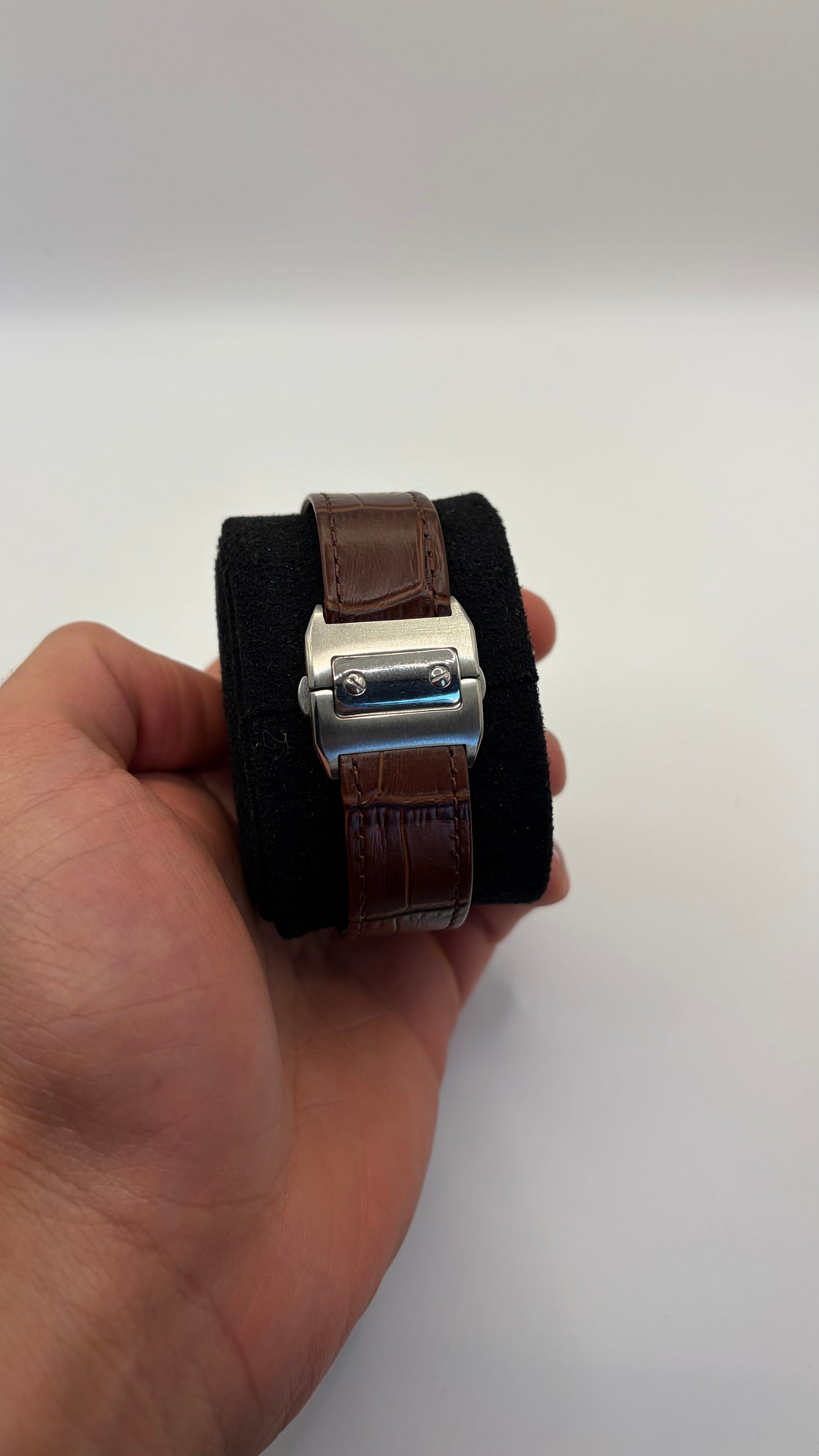Santos Brown Leather Seiko Mod — Vue de profil