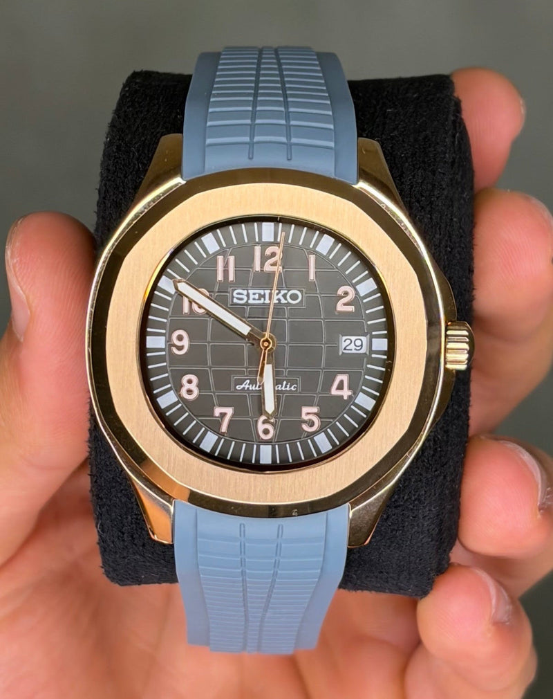 Seiko Mod Blue & Rose Gold Aquanaut
