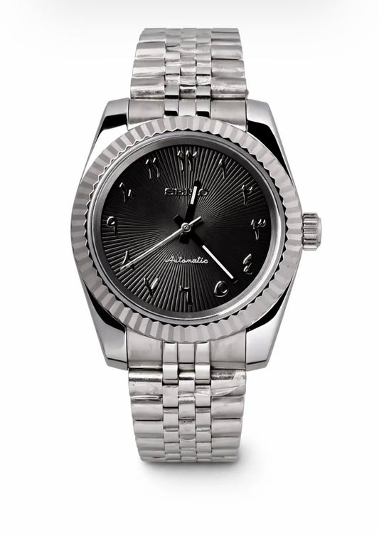 Datejust Arabic Textured Dial Seiko Mod — Vue de face