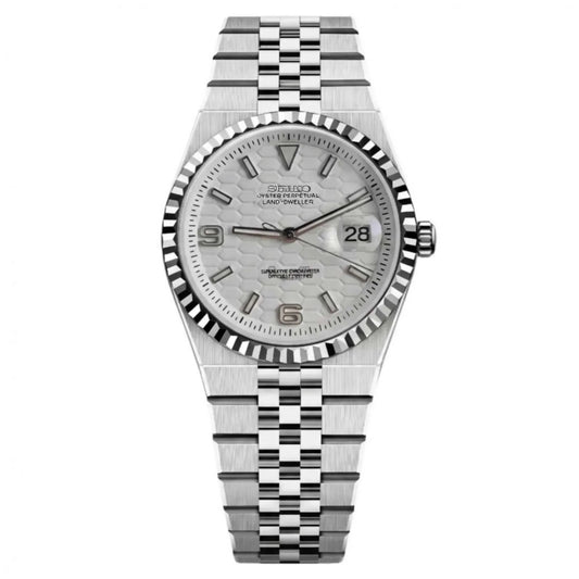 LandDweller White Dial Seiko Mod — Vue de face